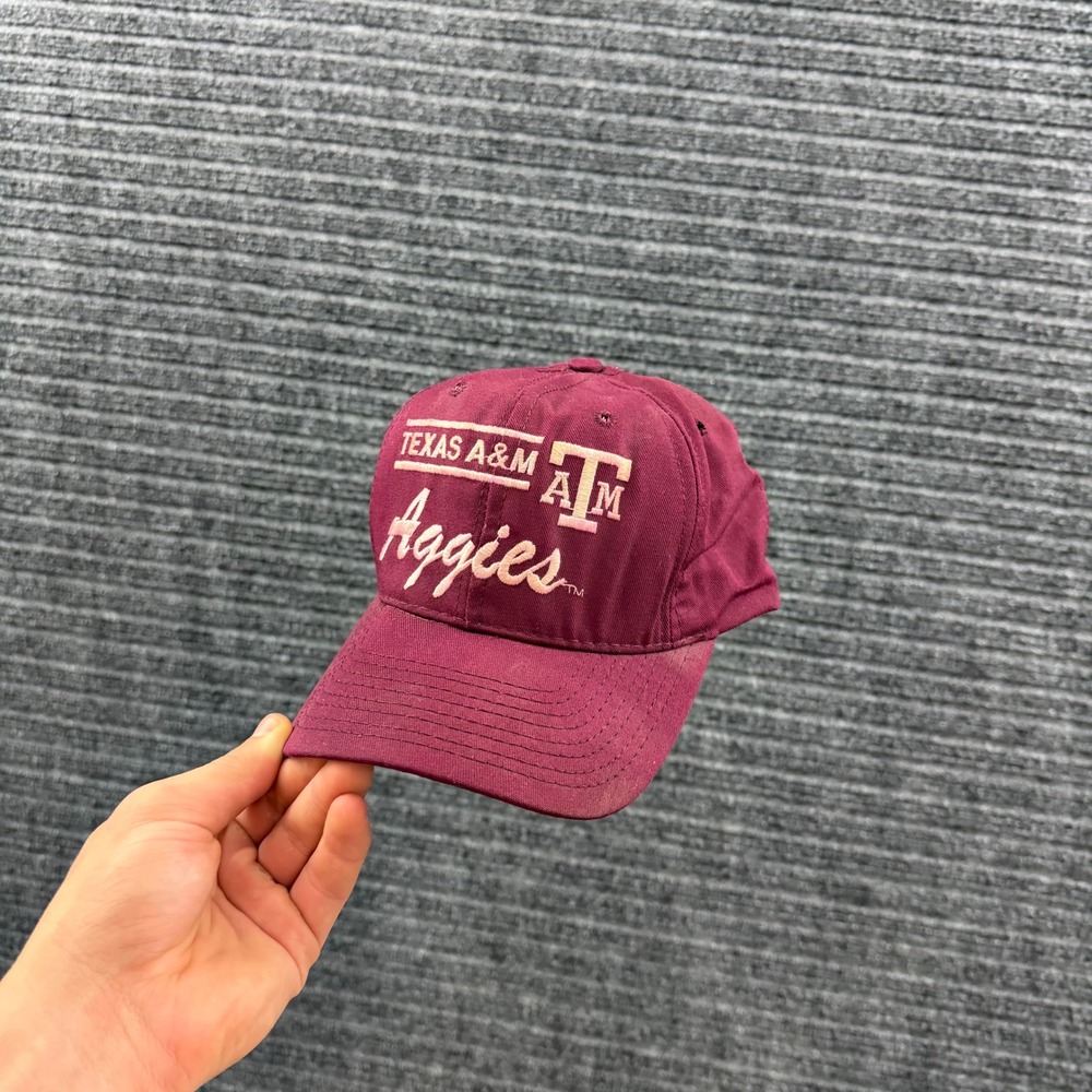Vintage 90s Pro Hats Texas A&M Aggies Snapback Hat Adult OSFM Maroon NCAA Cap